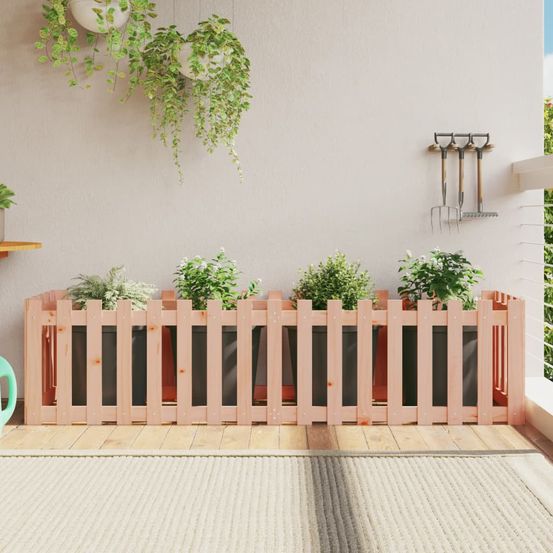 Carré potager design clôture bois douglas massif jardin 200x50x50cm
