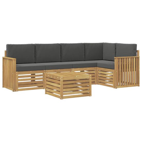 Ensemble de canapés d'extérieur 6 pc blanc et anthracite