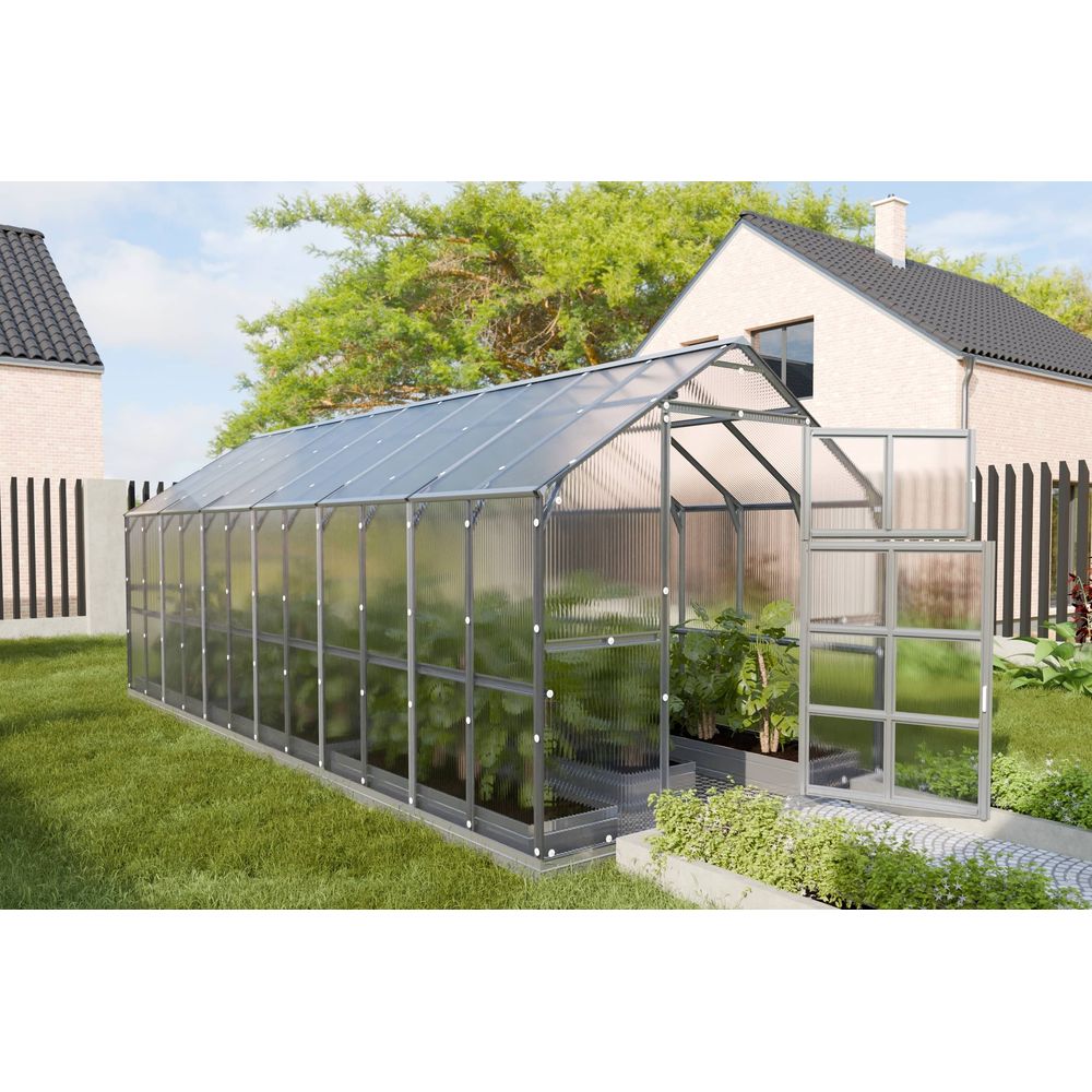 Serre en polycarbonate house 14,38m² (2,35x6,12m), 6mm