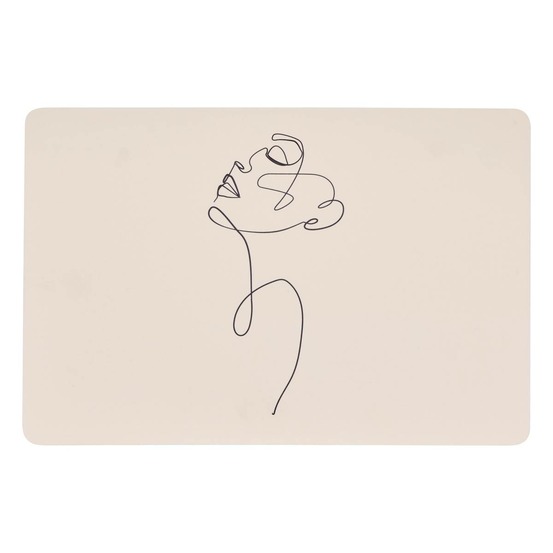 Set de table visage l45xp30xh0,2cm