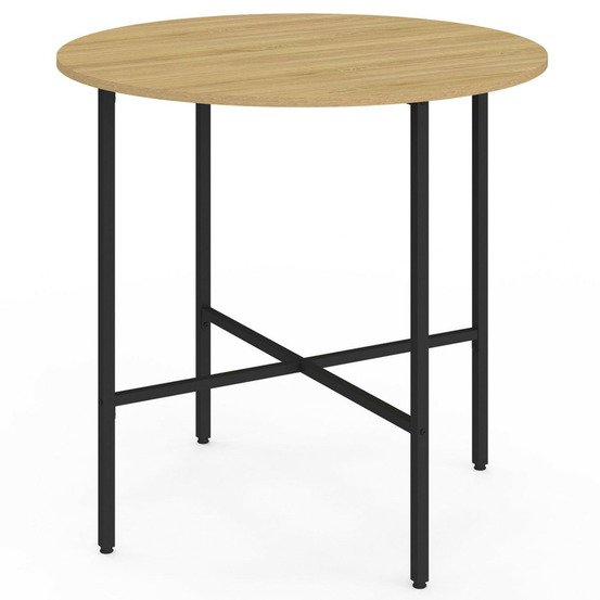 Table à manger fixe ronde detroit 4 personnes design industriel 80 cm