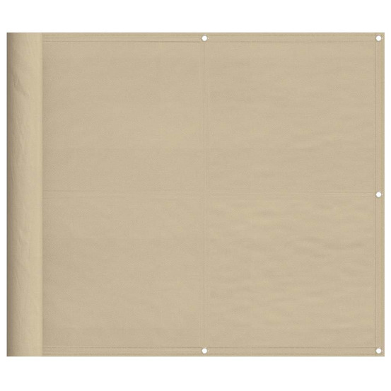 Écran de balcon beige 90x800 cm 100% polyester oxford