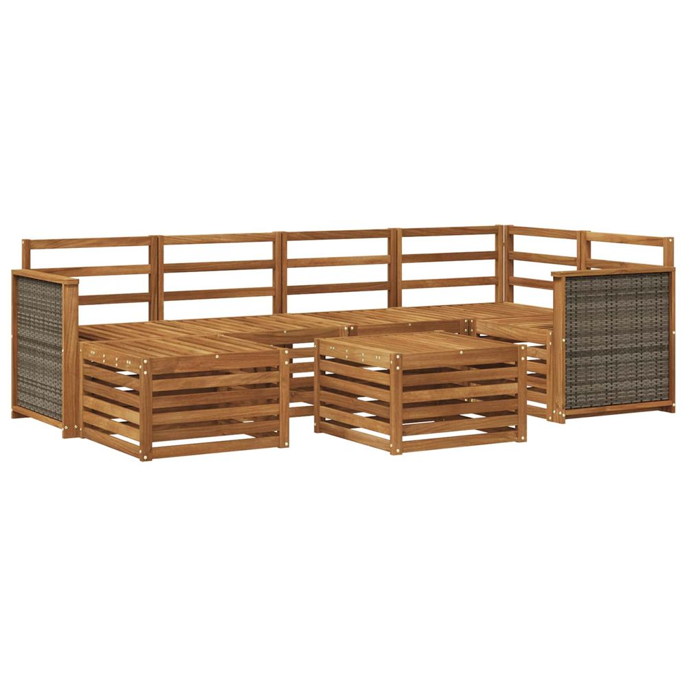 Ensemble de canapés d'extérieur 6 pc naturel