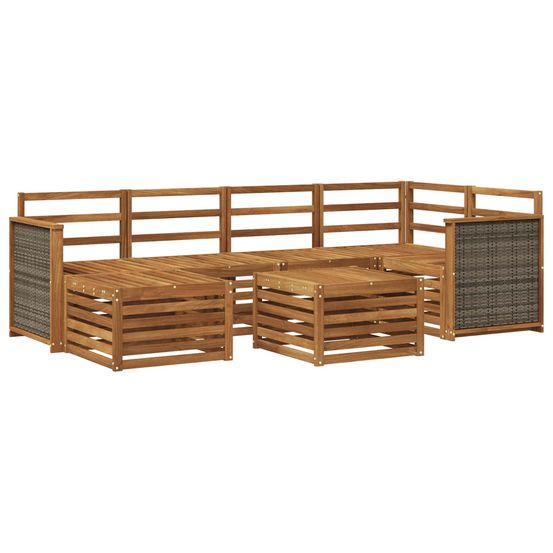 Ensemble de canapés d'extérieur 6 pc naturel