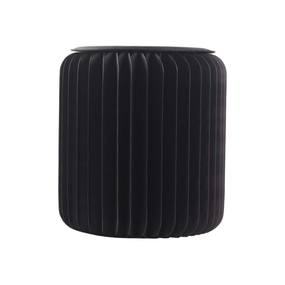 Pouf design en carton plié 35 cm noir