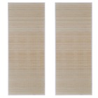 Tapis rectangulaires bambou naturel 2 pcs 120x180 cm