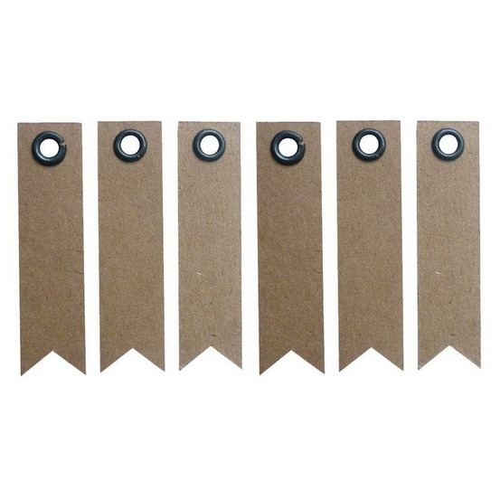 120 étiquettes kraft fanion