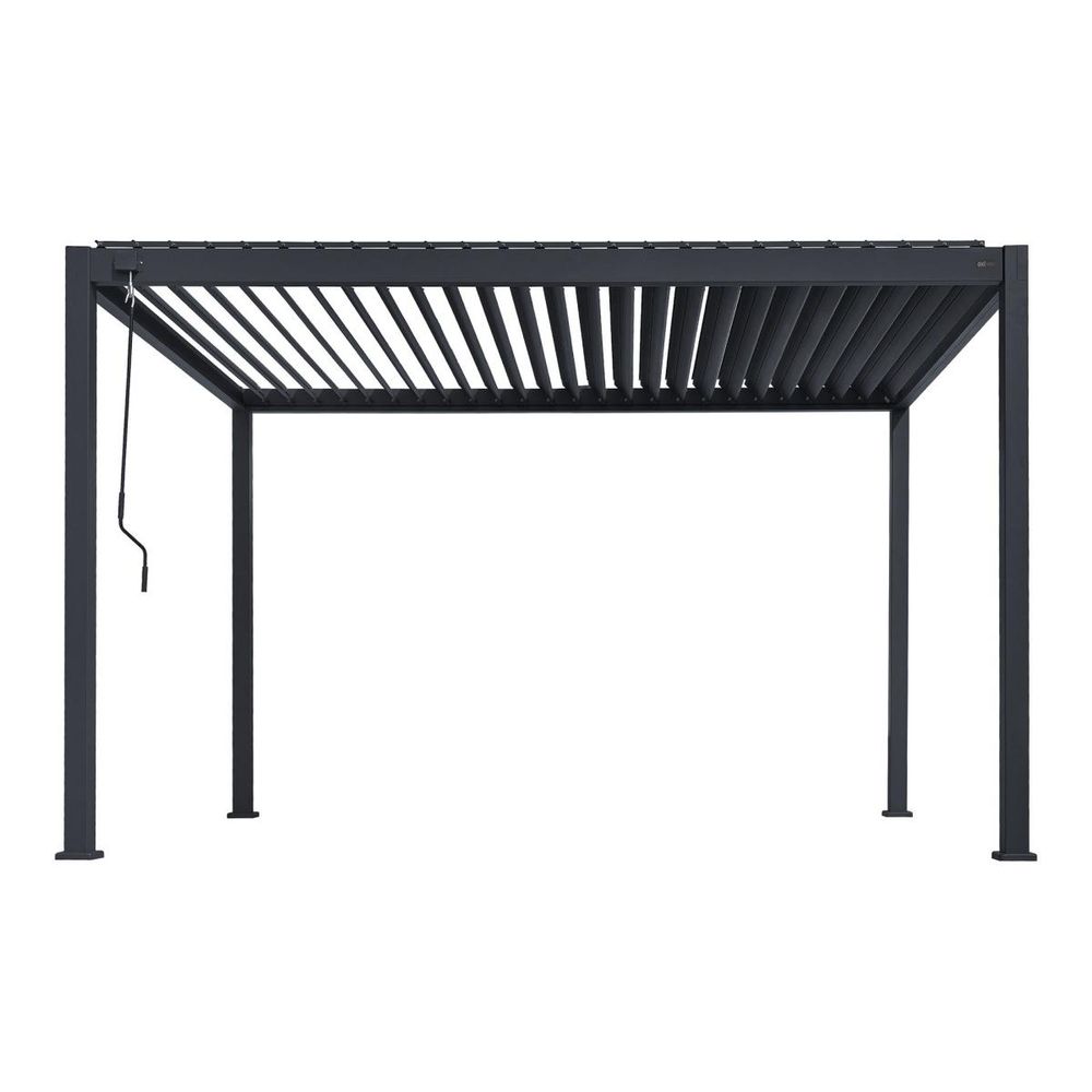 Pergola alu raya 3x4x2,5 m gris foncé