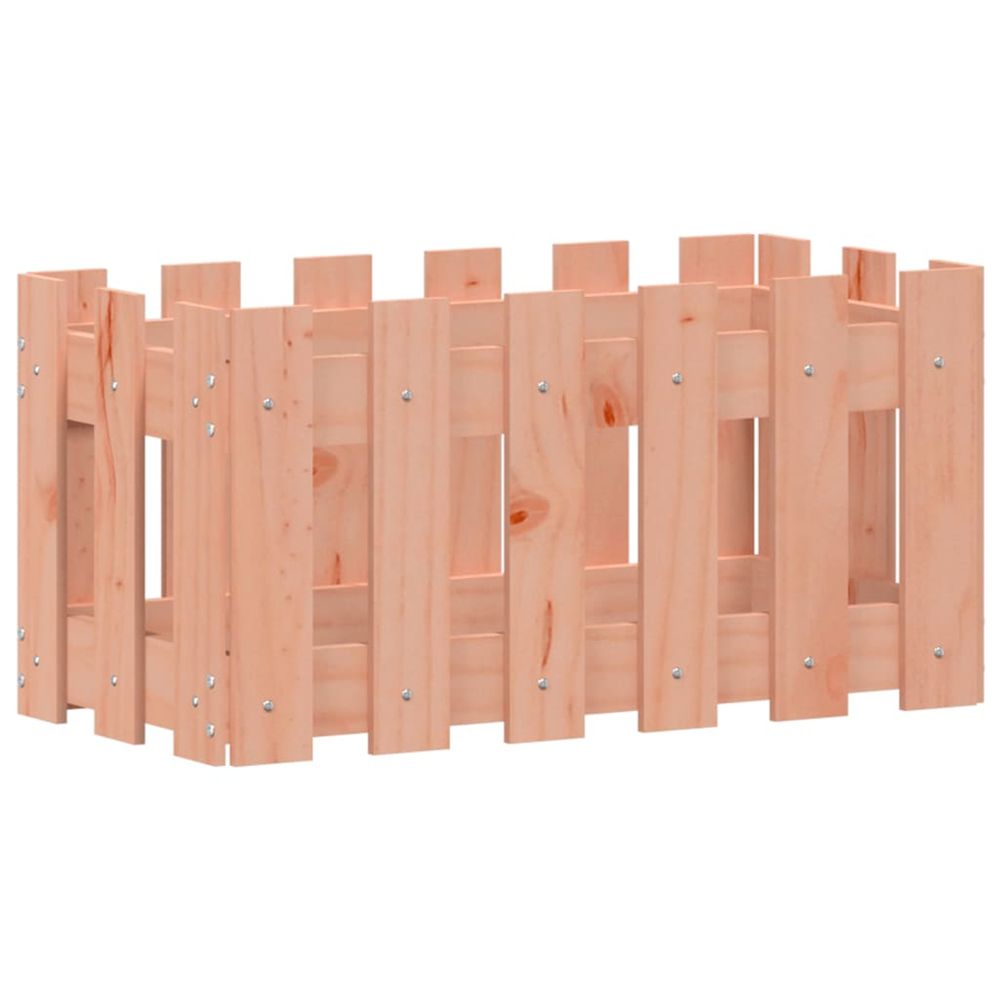 Jardinière d'extérieur avec design de clôture 60x30x30 cm douglas massif