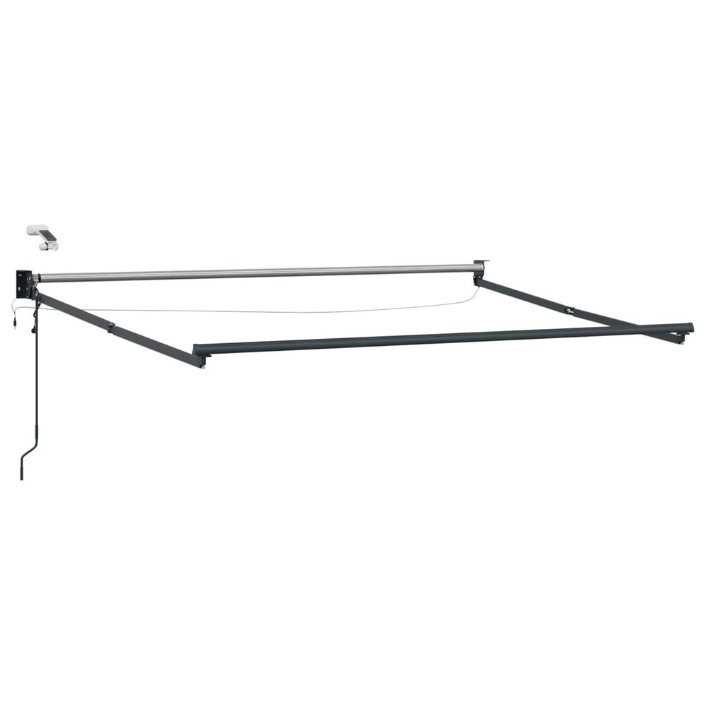 Auvent rétractable électrique bleu et blanc 3,5 x 2,5 m