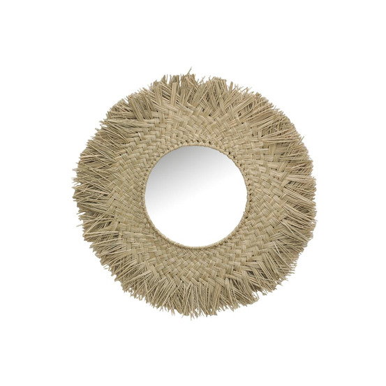 Miroir en jonc à franges