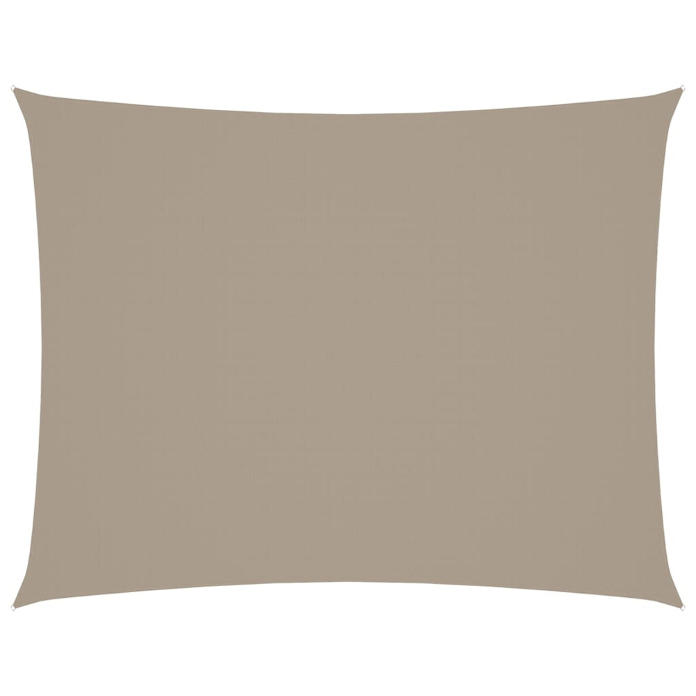 Voile de parasol tissu oxford rectangulaire 3x4,5 m taupe