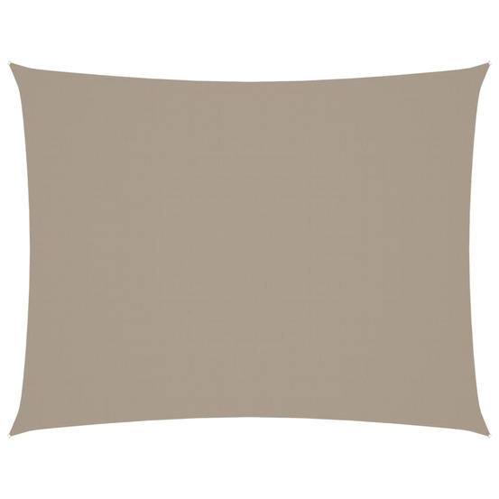 Voile de parasol tissu oxford rectangulaire 3x4,5 m taupe
