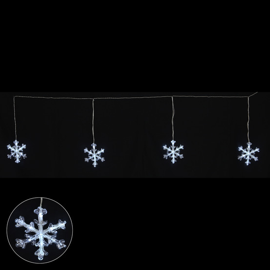 Guirlande banniere de flocons 50led