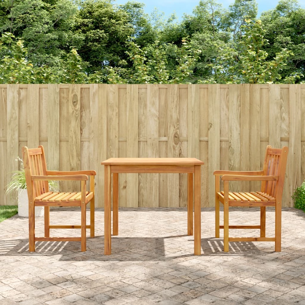 Ensemble à manger de jardin 3 pcs bois d'acacia solide