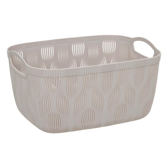 5five - panier à linge leaf 15l beige