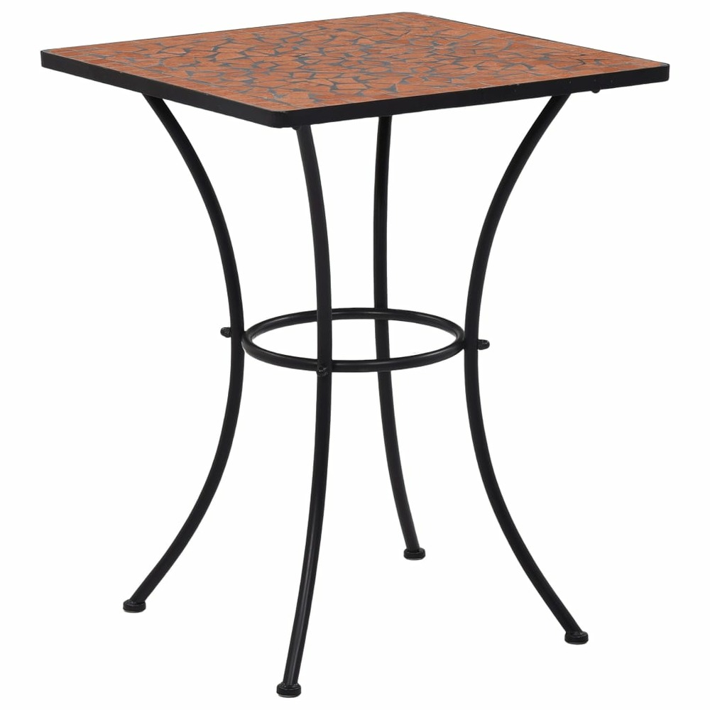 Ensemble de bistro 3 pcs mosaïque carreau céramique terre cuite
