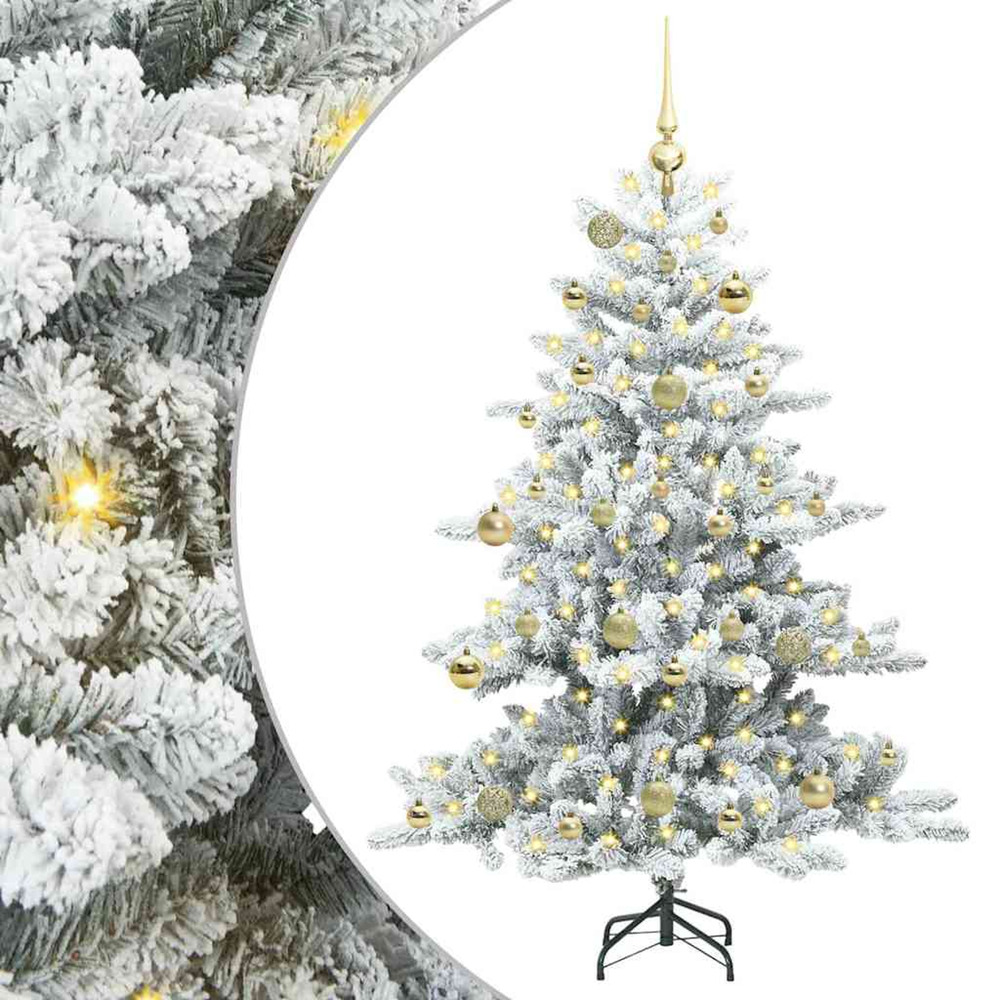 Sapin de noël artificiel à branches articulées blanc 150 cm pvc