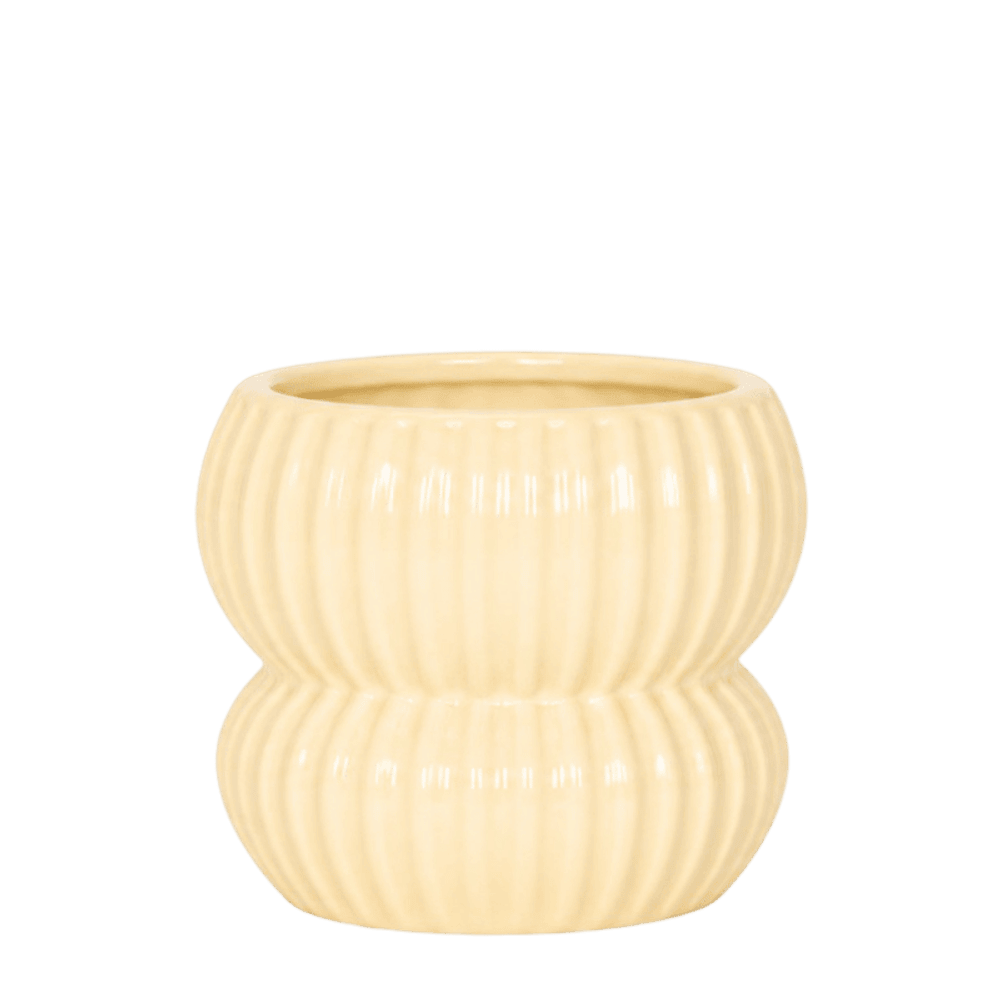Cache-pot horizon jaune - ø9 cm x h10,5 cm