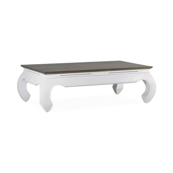 Table basse bois blanc - mélicia décoration d'autrefois