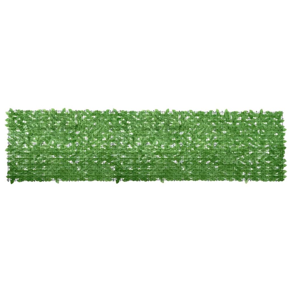 Écran de balcon avec feuilles vert 400x100 cm