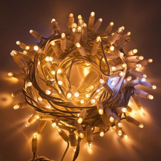 Guirlande lumineuse flash 20m 200 led blanc chaud raccordable 230v ip67 lotti