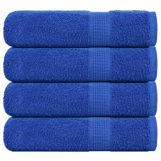 Serviettes de douche 4 pcs frogn bleu 70x140 cm 100% coton