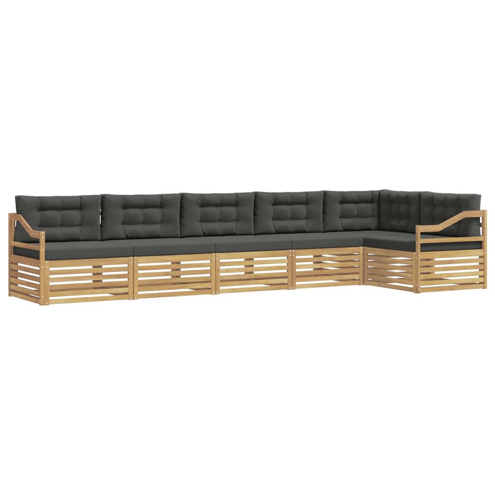 Ensemble de canapés d'extérieur 6 pc blanc et anthracite