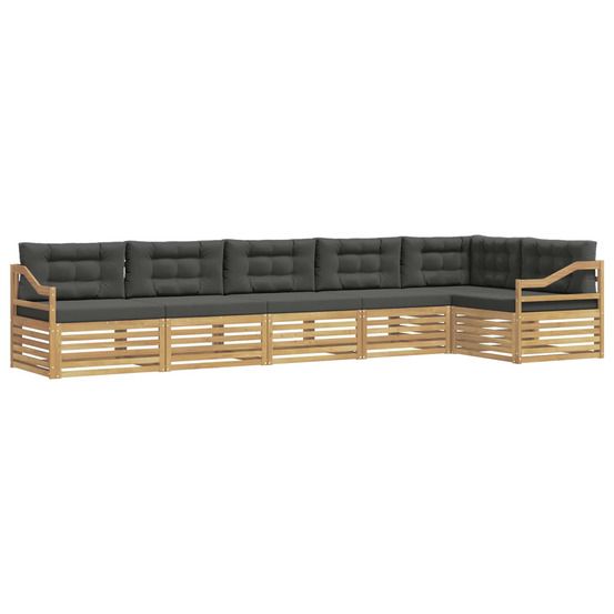 Ensemble de canapés d'extérieur 6 pc blanc et anthracite