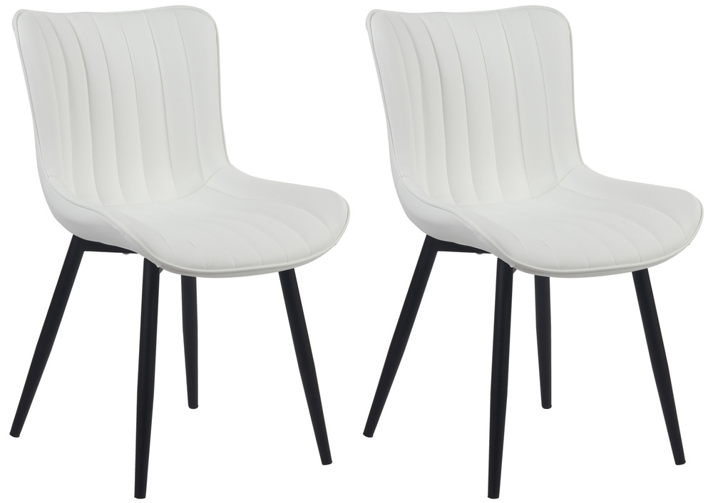 Lot de 2 chaises largo simili cuir