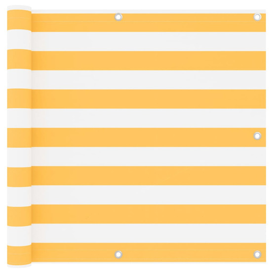 Écran de balcon blanc et jaune 90x600 cm tissu oxford