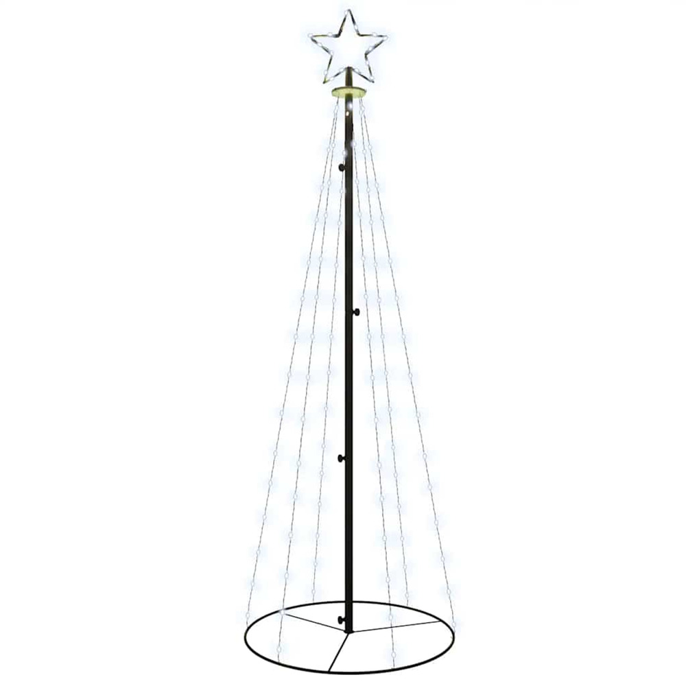 Arbre de noël cône 108 led blanc froid 70x180 cm