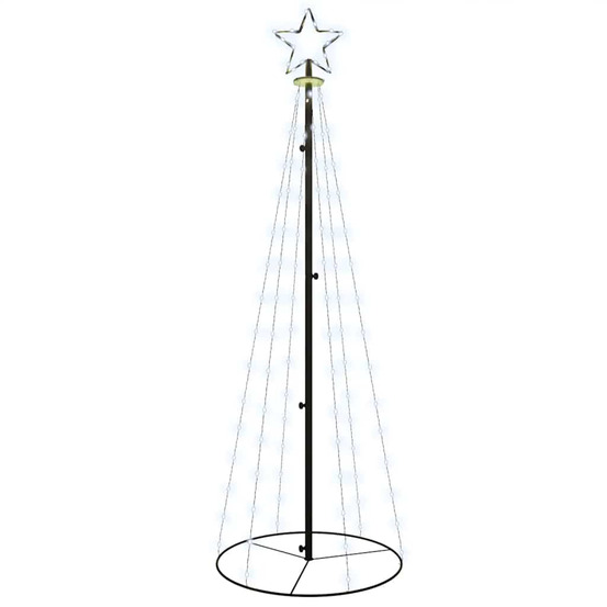 Arbre de noël cône 108 led blanc froid 70x180 cm