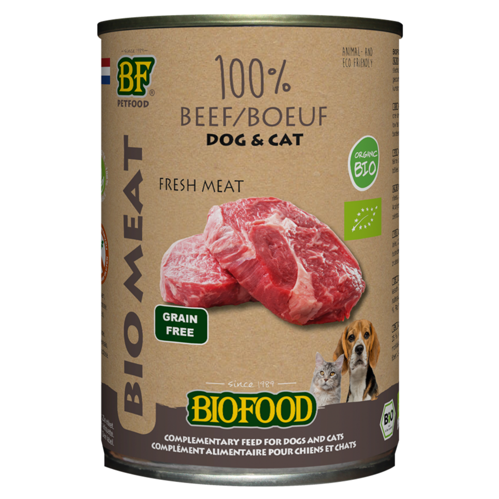 100% de viande bio de bœuf 400g