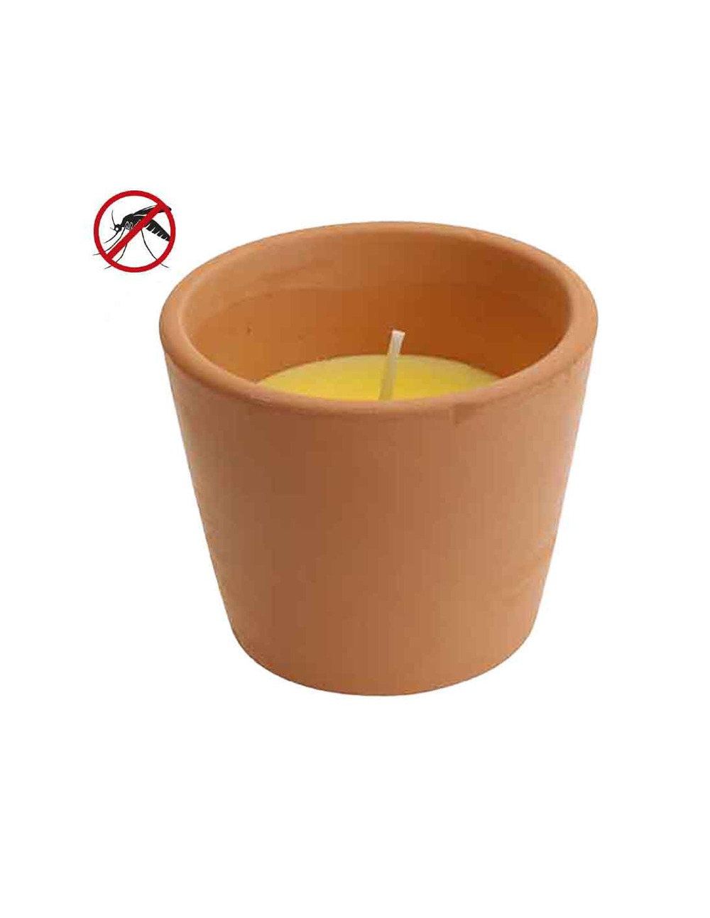 6 bougie terracotta citronelle ø5,5x5cm euro/uni
