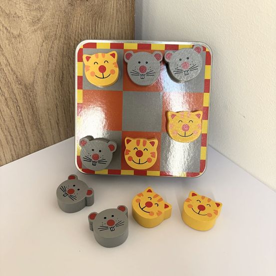 Jeu de voyage magnétique morpion chats et souris