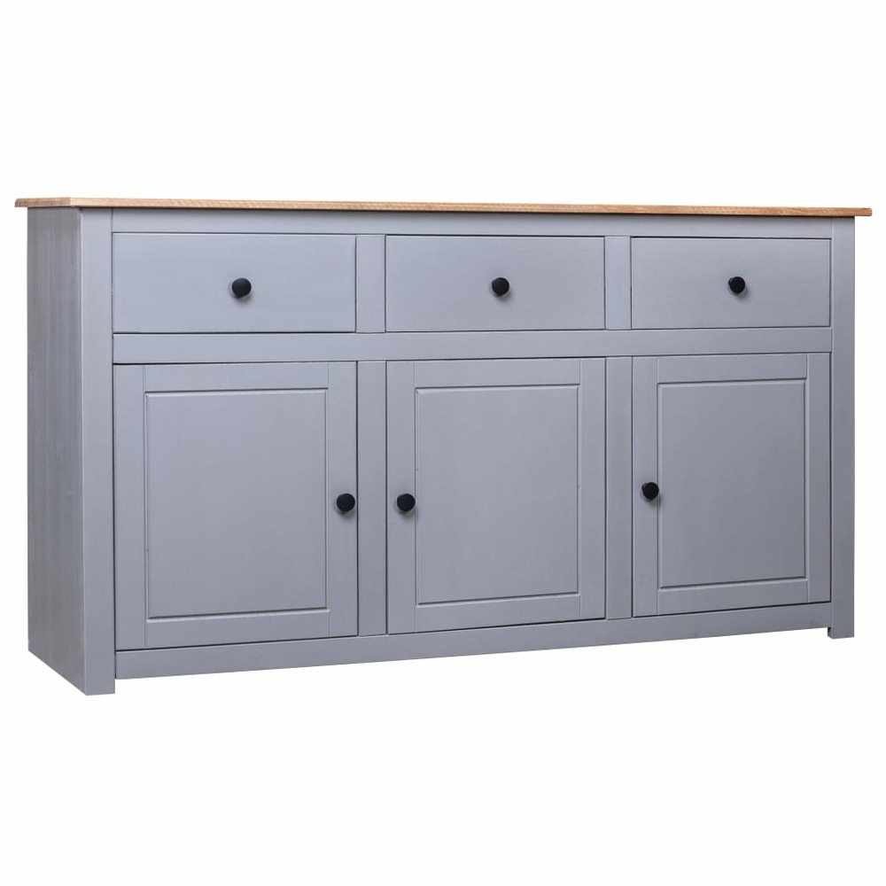 Buffet bahut commode armoire meuble de rangement organisateur cuisine salle de séjour salon 135 x 40 x 80 cm pin solide assor