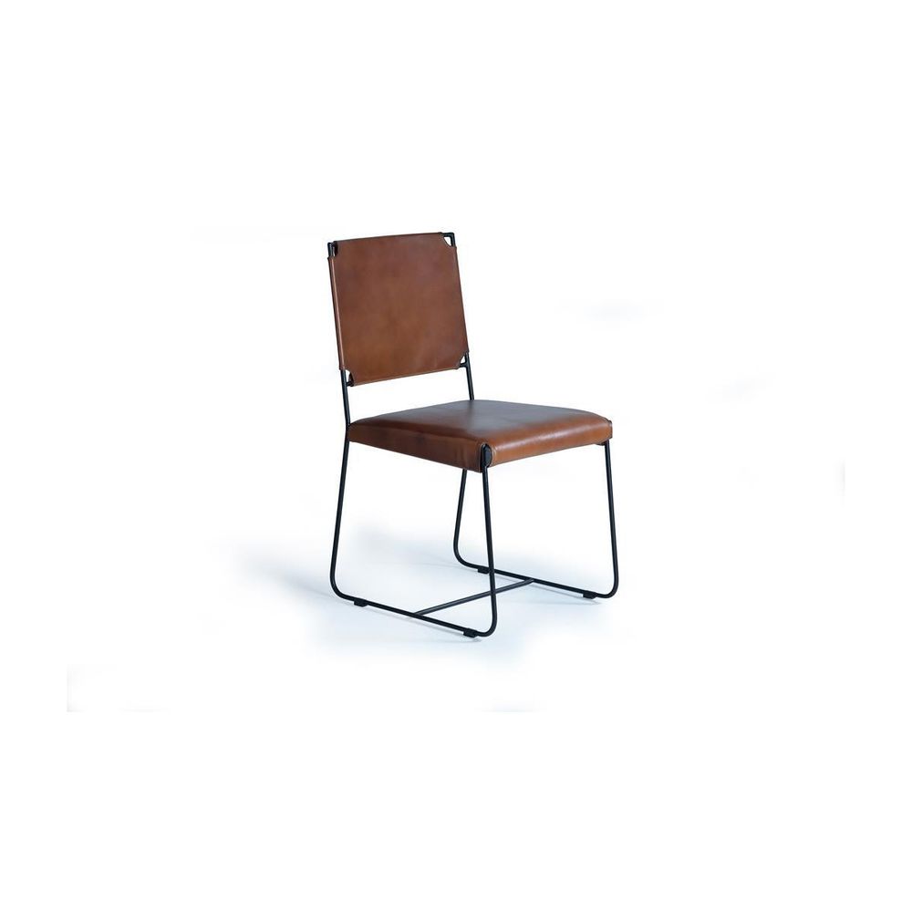 Lot de 2 chaises fer marron - décoration d'autrefois