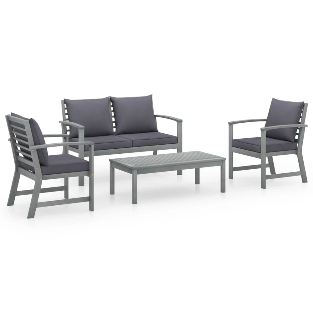 Salon de jardin 4 pcs avec coussins