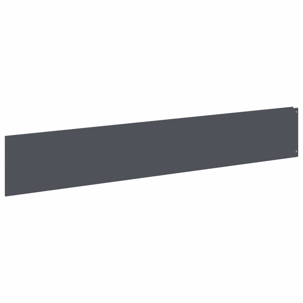 Bordure de pelouse 20 pc 100 x 18 cm acier anthracite