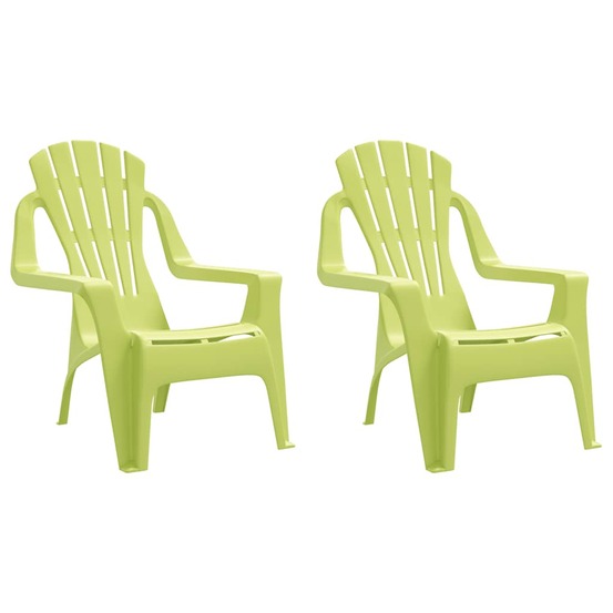 Chaises de jardin pour enfants lot de 2 vert 37x34x44 cm pp