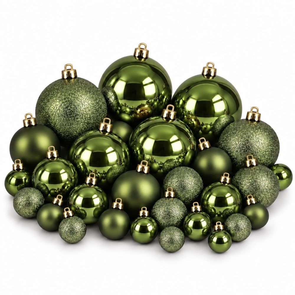 Babe de noël memike249/00217 set de 46 h8x8cm - vert foncé