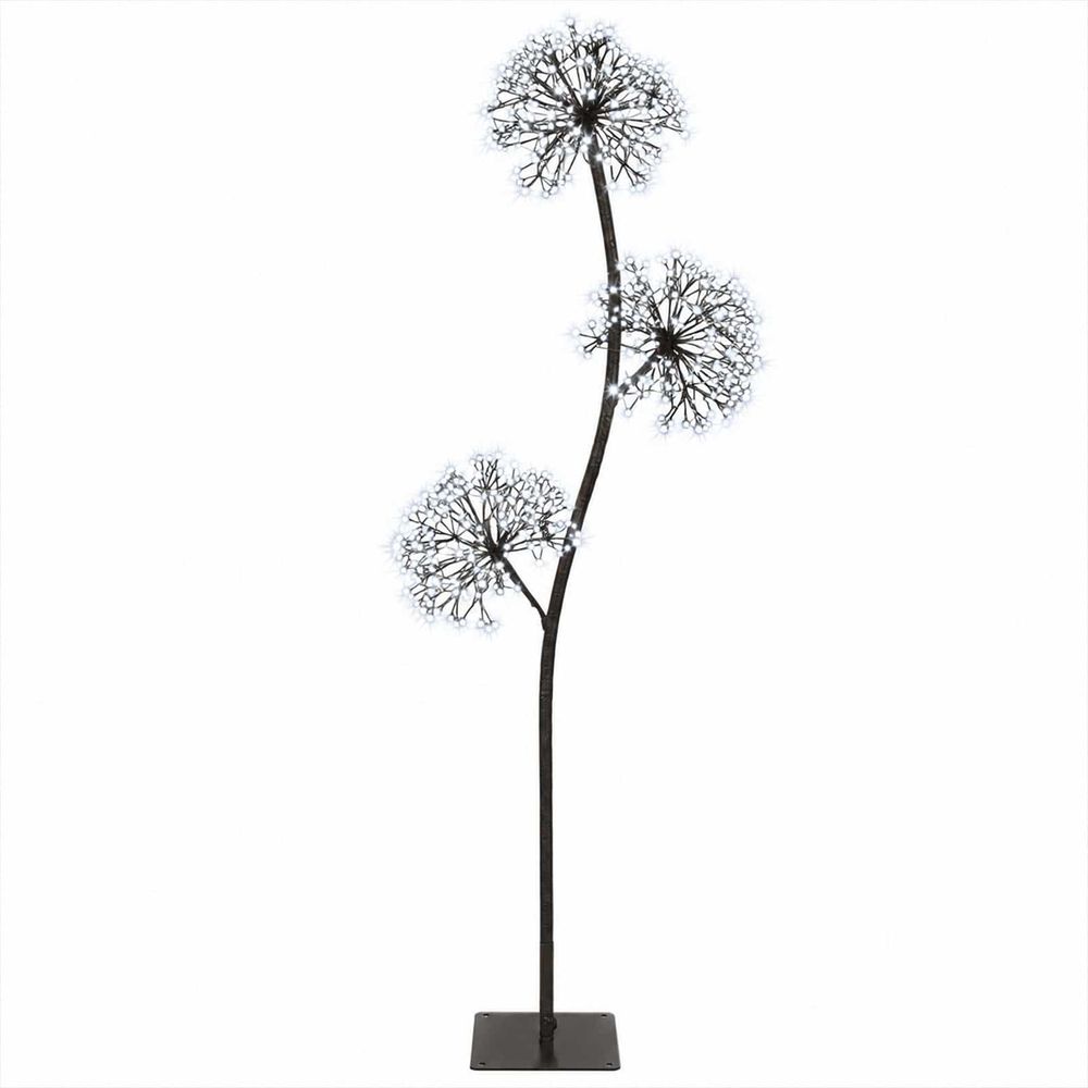 Sapin de noël à led en forme de s noir 18 x 18 x 120 cm acier