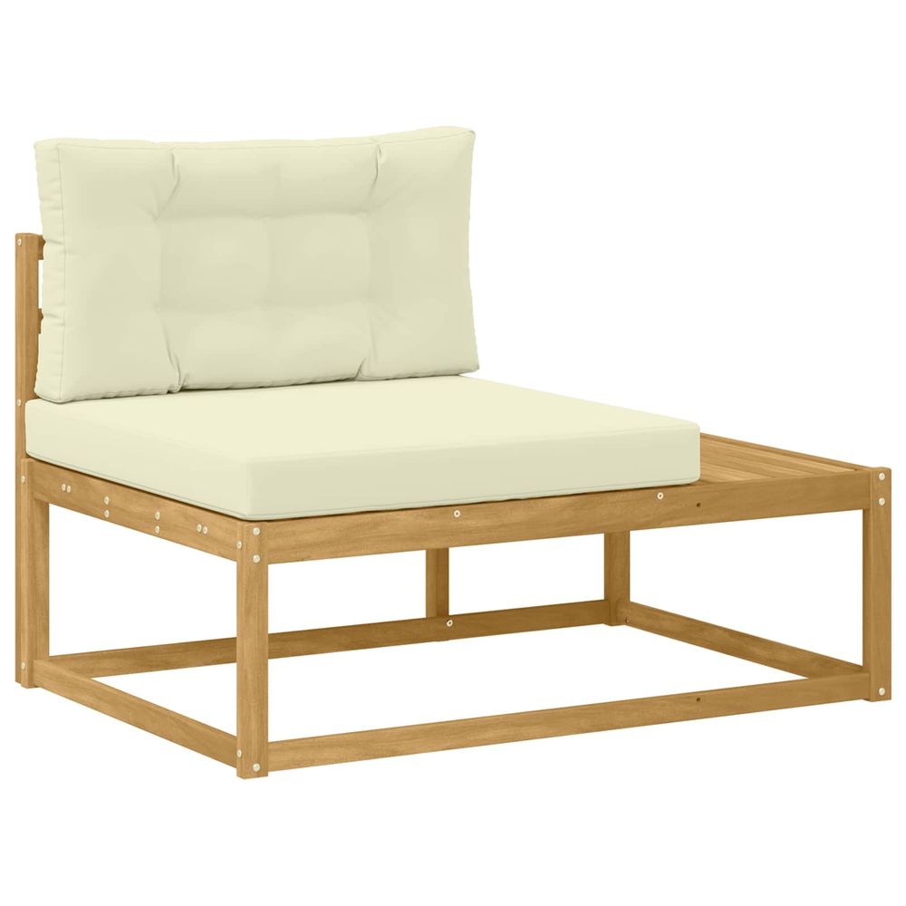 Canapé d'extérieur en bout blanc 115 x 83 x 73 cm polyester