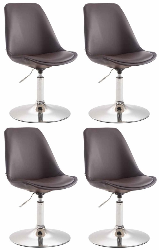 Lot de 4 chaises de salle à manger maverick c simili cuir
