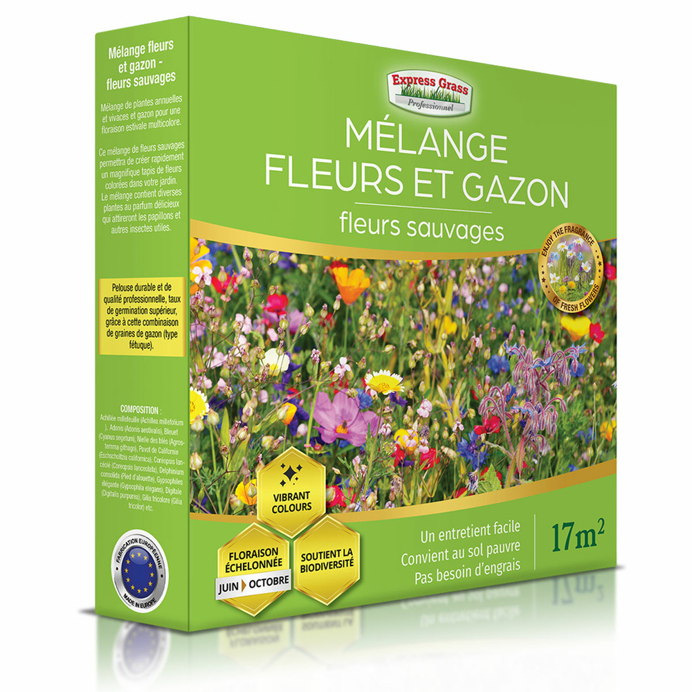 Mélange de fleurs - fleurs sauvages (17m2) - gazon japonais