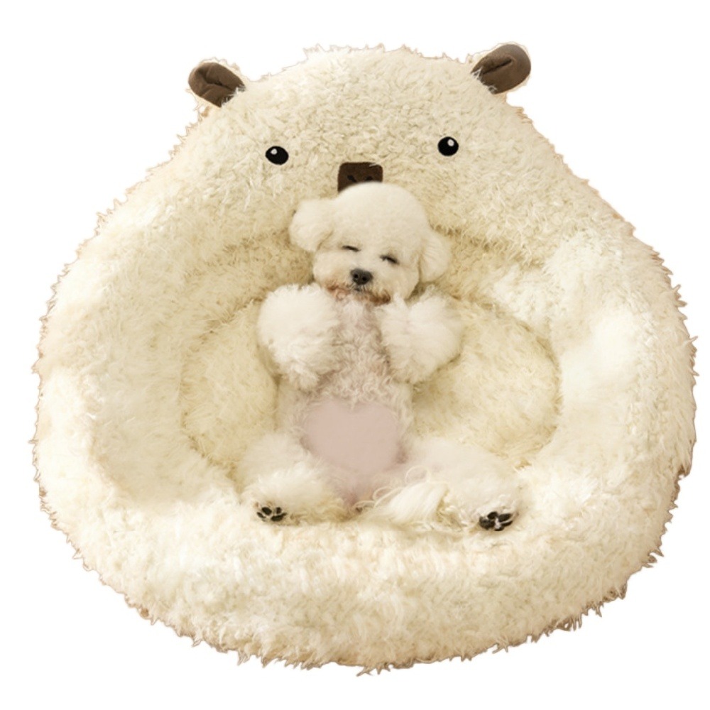 Panier doux pour chat et chiens en forme d'alpaga réconfortant