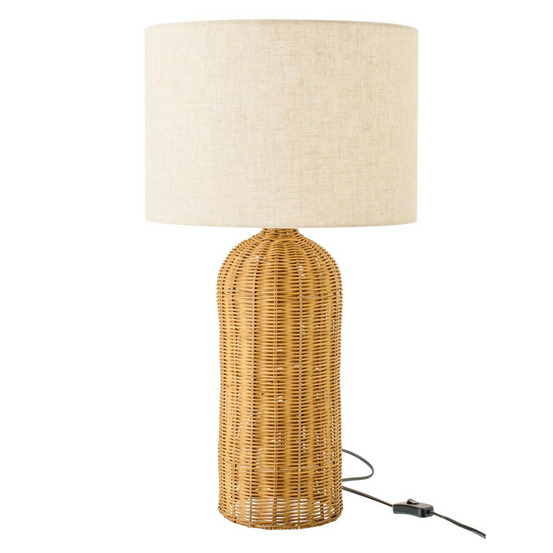 Lampe à poser en rotin