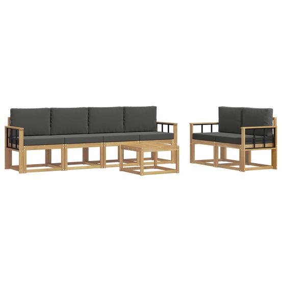 Ensemble de canapés d'extérieur 7 pc blanc et anthracite