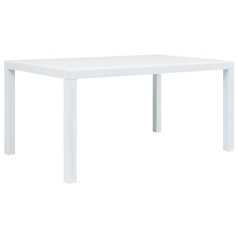 TABLE DE JARDIN BLANC 150X90X7-(868586)